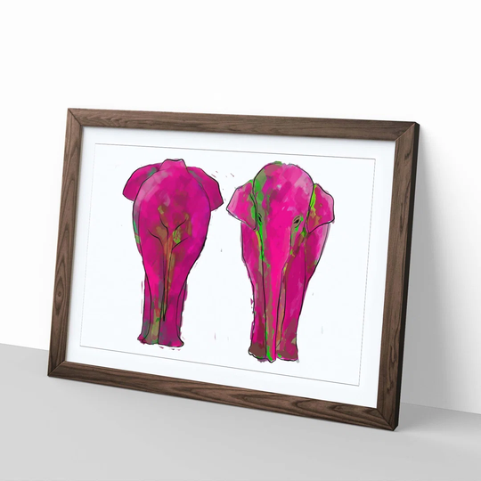 'Elephant 1' Framed Painting Print