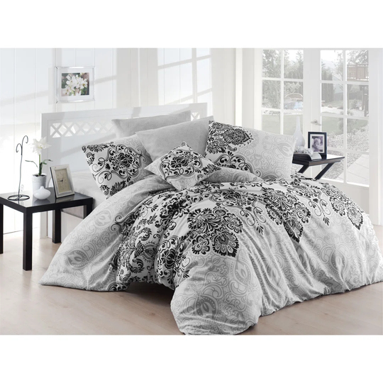 Havener White/Black Traditional Duvet Cover Set