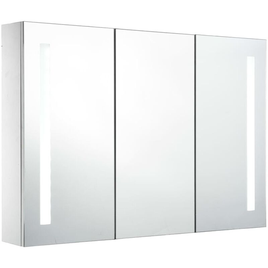Vidaxl - led Bathroom Mirror Cabinet 89x14x62 cm White