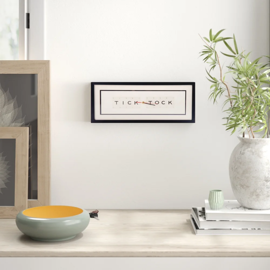 Tick Tock Framed Typography