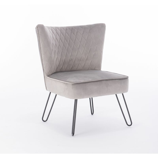 Seal Grey Upholstered Tarnby Accent Chair, W64xD64xH81 cm - Seal Grey