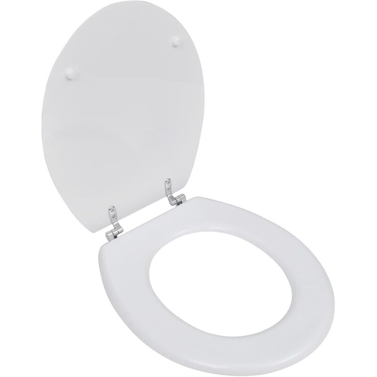 Wc Toilet Seat mdf Lid Simple Design White - White