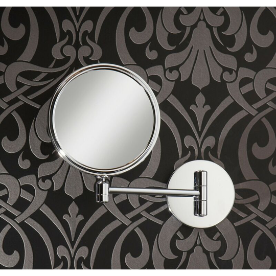 HiB Rico Circular Chrome Mirror With 3 x Magnification And Multi Positional Arm