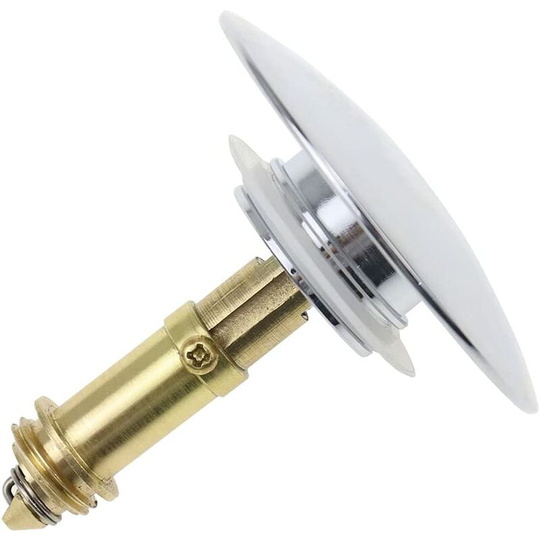 Drain Plug Pop Up Basin Universal Brass Spring Bolt Sink Stopper Pop Up Basin Waste Plug for Kitchen Bathroom Sink - Brass Chrome Plating Betterlife