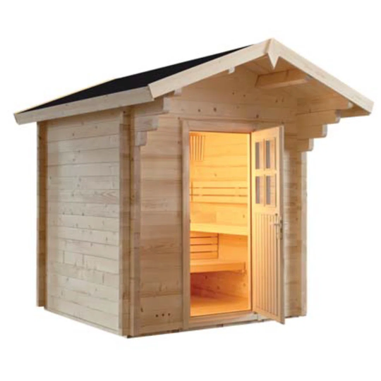 Outdoor Sauna Cabin COUNTRY By SENTIOTEC 230X230 Cm