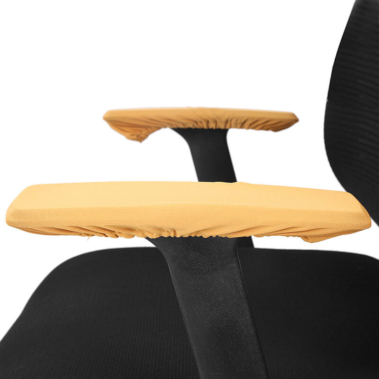 1 Pair Removable Chair Armrest Covers Elastic Protector Office Armchair Cover Gold