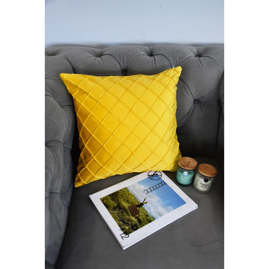 Square Velvet Geometric Cushion Cover