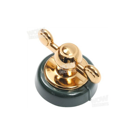 Control knob brass - Dark Green & Brass