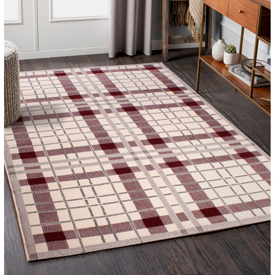 Prout Tufted Cream/Red Rug