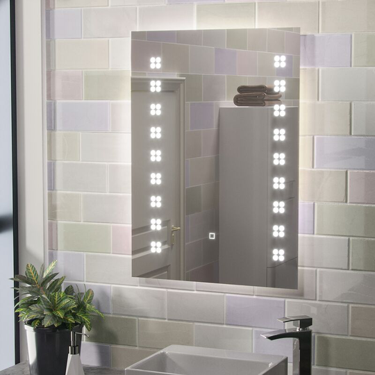 Eden Illuminated led Mirror with Shaver Socket and Demist