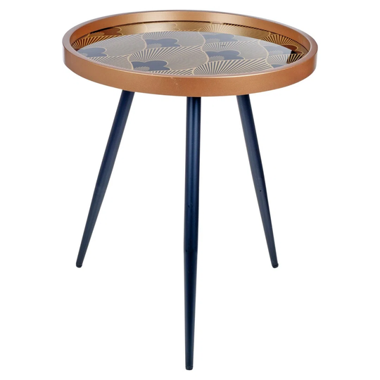 Set Of 2 Round Tables Black/White