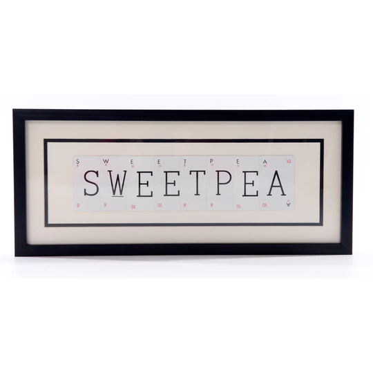 Sweetpea Framed Typography