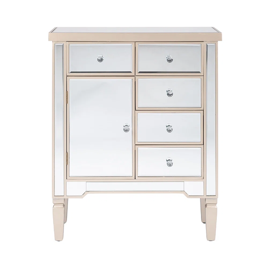 Aventurine 5 Drawer Bedside Table for Bedroom Furniture, 72cm Wide Chest of Drawers Storage Cabinet