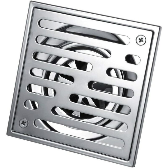 Square Shower Drain Stainless Steel Square Bathroom Smell Proof Floor Drain Large Caliber 150 * 150mm , Betterlife