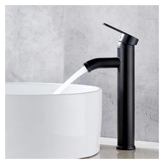 Black Matte Copper Faucet Wash Bathroom Bathroom Faucet Water Water Cold Mate Bassin Faucet Elegant and Retro Design Survey Survey Monotrou Lever