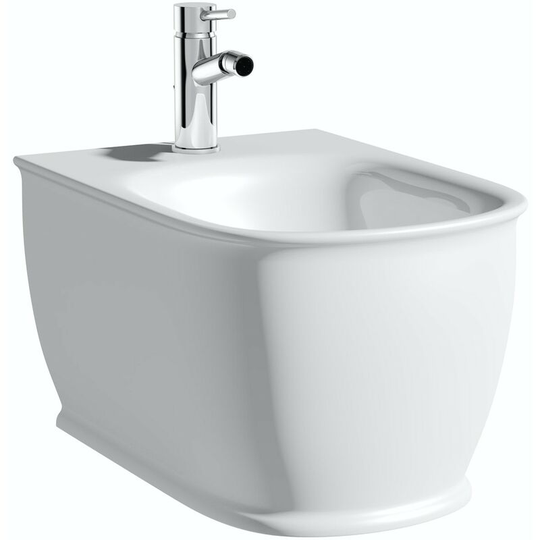 The Bath Co - Beaumont wall hung bidet with fixings - White