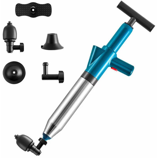 Air Drain Blaster Air Powerful Manual Pneumatic Dredge Equipment Power Toilet Plunger For Bathroom Sink Bath Toilet Shower Kitchen Clogged Pipe Tub