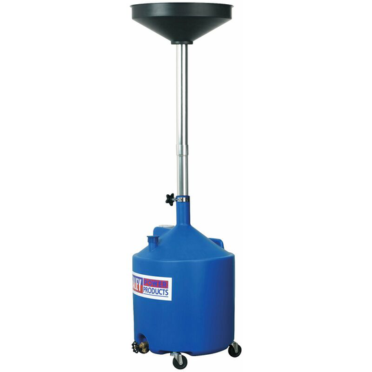 AK80D Mobile Oil Drainer 80L Gravity Discharge - Sealey