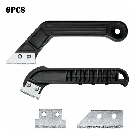 Perlerare - 2 Pieces Manual Grout Remover Tool, Ceramic Tile Wall Tile Grout Scraper Grout Cleaning Tool(With 2 Blades)