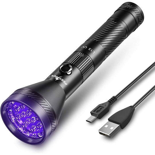 Briday - Black Light Flashlight usb Rechargeable 395nm uv led Blacklight Ultraviolet Waterproof Flashlights Detector for Pets Dog Urine and Stains