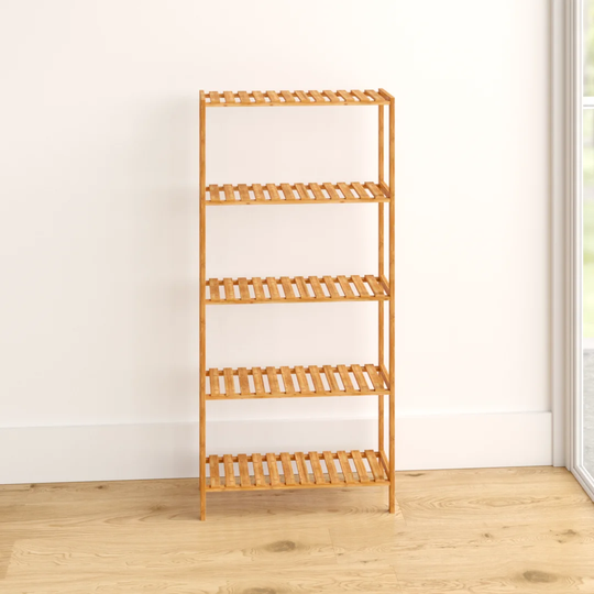 5 Tier Bamboo 130cm x 60cm Bathroom Shelf