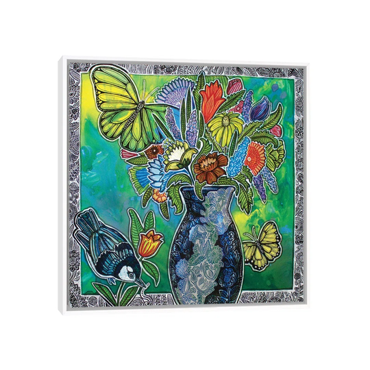From the Garden by Lynnette Shelley - Floater Frame Painting on Canvas