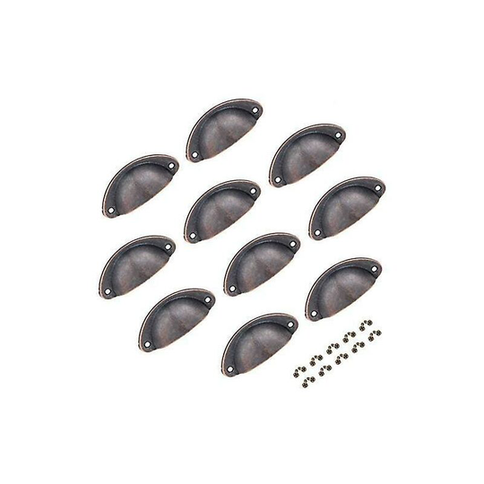 Ilovemilan - 10pcs Drawer Cabinet Handle 82x35 Mm (bronze)
