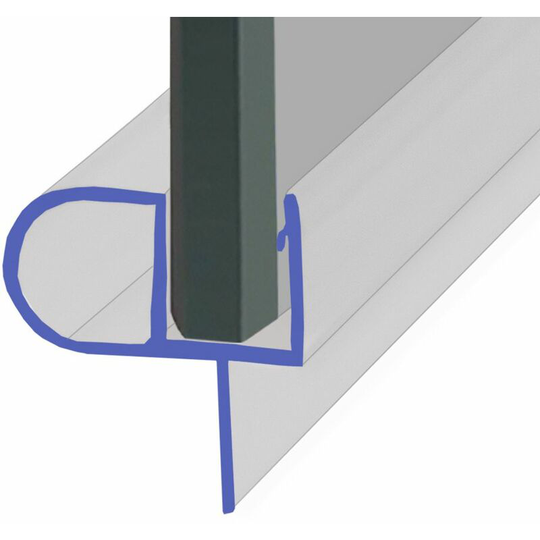 Shower Seal for Screens, Doors or Panels | Fits 4, 5 or 6mm Glass | Seals 4-9mm Gaps | SEAL112 (140cm) - Clear