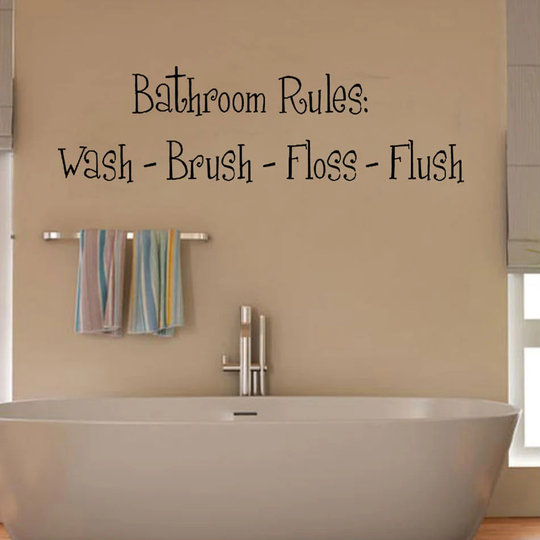 Bathroom Rules Wall Sticker
