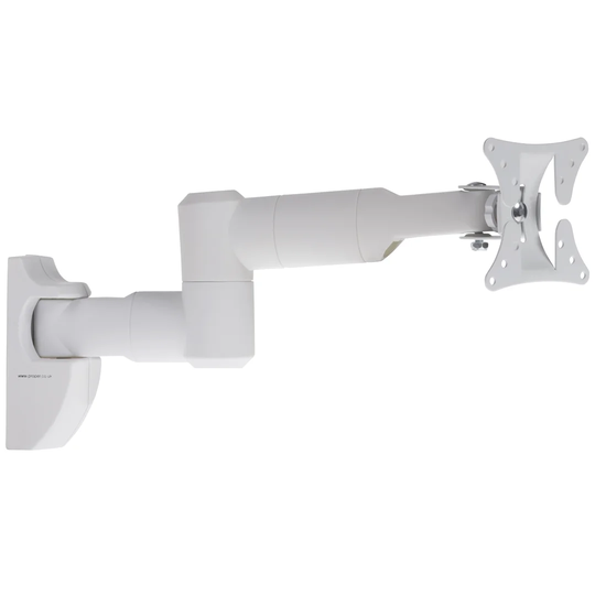 Symple Stuff Swing Arm Tilt & Swivel 19 - 28" TV Bracket - White