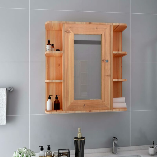 Bathroom Mirror Cabinet Oak 66x17x63 cm mdf FF323603_UK - Topdeal