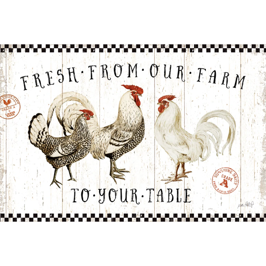 Free Range Fresh I by Katie Pertiet - Wrapped Canvas Advertisement Pint