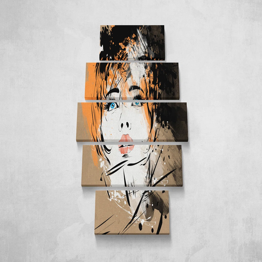 Woman - 5 Piece Unframed Painting Set