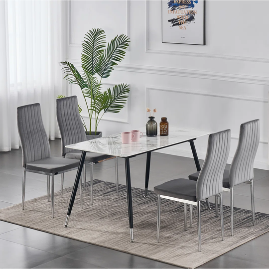 Christina Dining Set with 4 Chairs