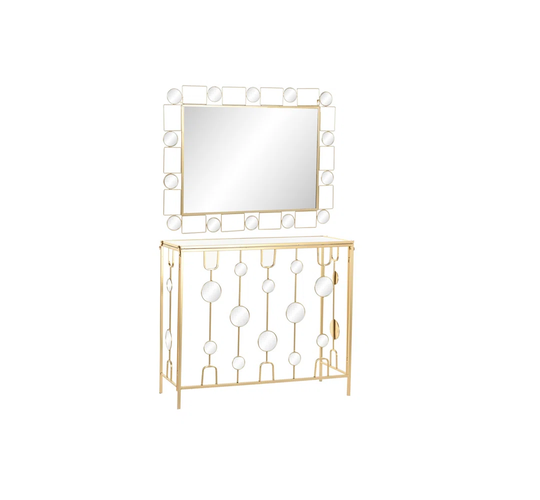 Hegel 92Cm Console Table and Mirror Set