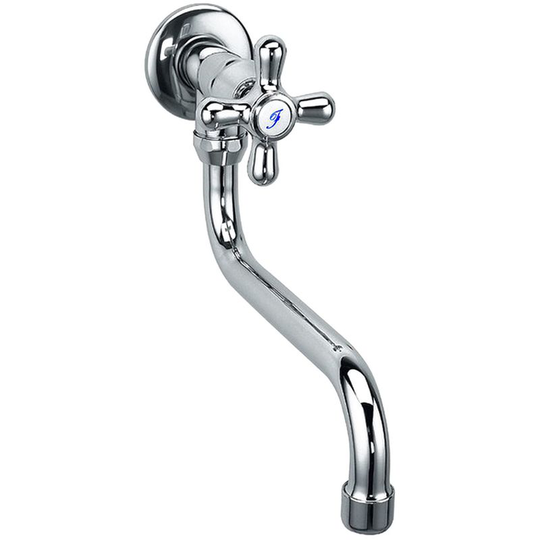 Ferro - Single Knob Vintage Crosshead Cold Water Wall Mounted Swivel Kitchen Tap Faucet