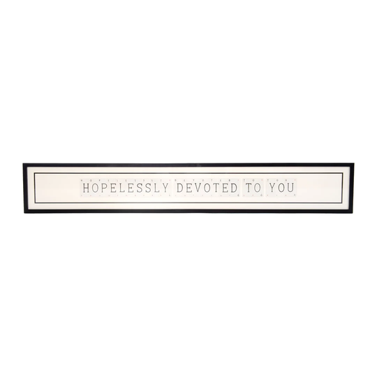 Hopelessly Devoted To You Framed Typography