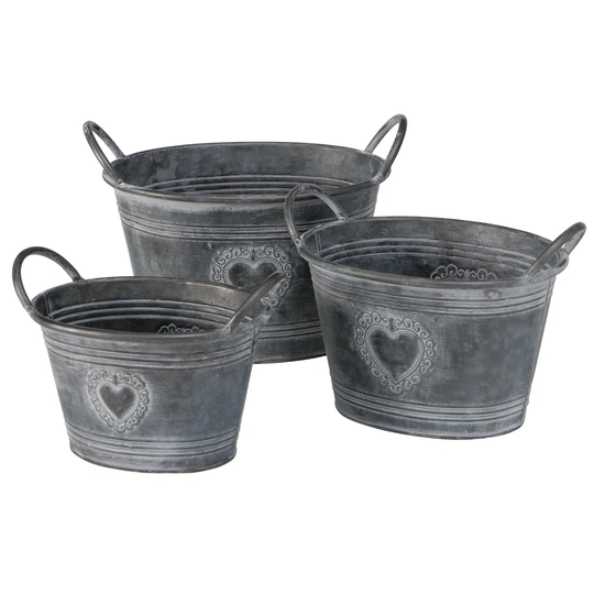Brinton 3 Piece Metal Cachepot Set