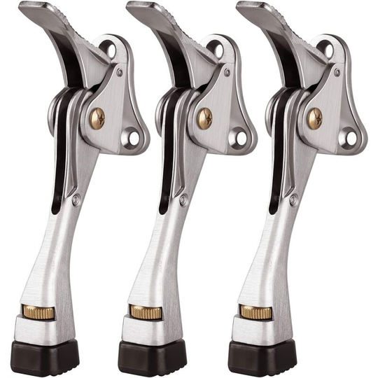Door Stoppers Kickdown Door Stops Set of 3 Heavy Duty Doorstops Door Stops for Bottom of Door 4 Inch Easy Kick Down Door Stoppers Floor and Release