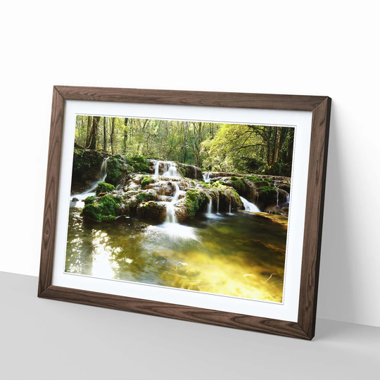 'Landscape Forest Wood Stream 6' Framed Photographic Print