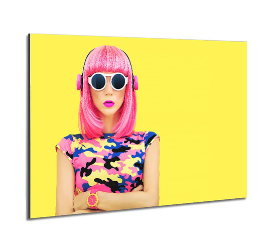 Loving the Tunes - Unframed Graphic Art on Metal