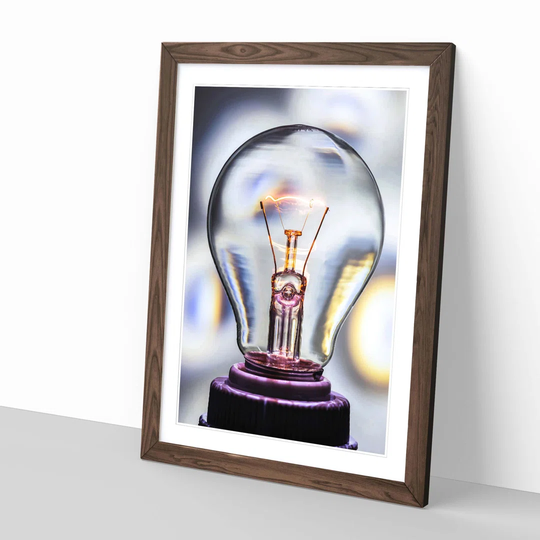 'Light Bulb Electricity' Framed Graphic Art