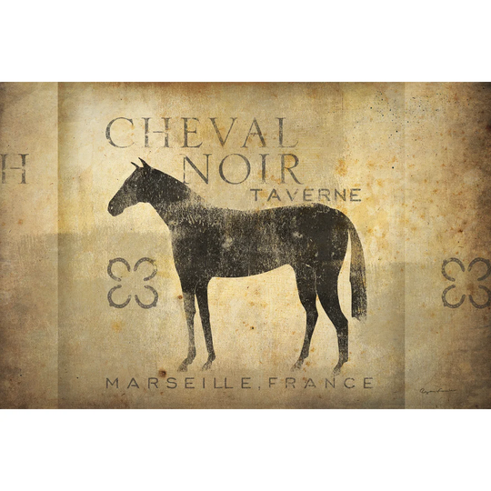 Cheval Noir V4 by Ryan Fowler - Wrapped Canvas Painting