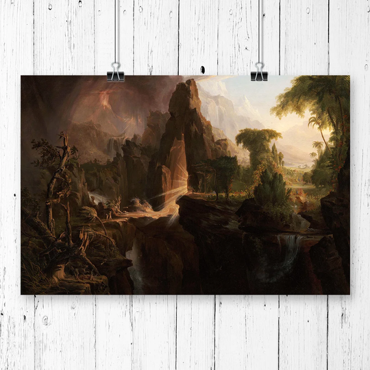 'Expulsion from the Garden of Eden' by Thomas Cole Graphic Art