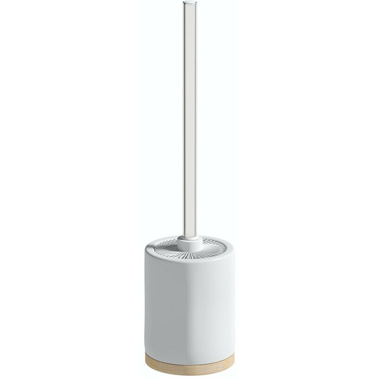 Whitehaven white ceramic toilet brush holder - White - Accents