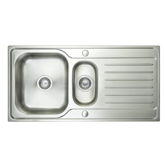 100cm x 50cm Single Bowl Kitchen Sink with Drainer