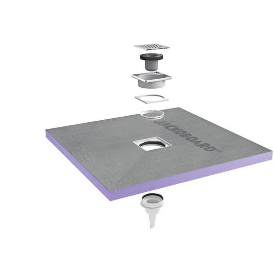 Jackon Tileable shower tray Aqua Centered 900x900x40mm with free vertical drain (4512087 + 4512008)