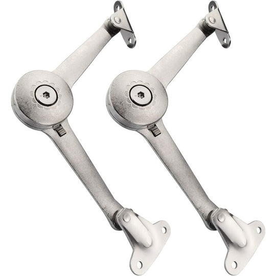 40lb/2pcs Lid Support Hinge, Adjustable Lid Stay Soft Close Toy Box Cabinet Hinges Zinc Alloy Slow Down Buffer for Kitchen Cupboard Wardrobe Chest