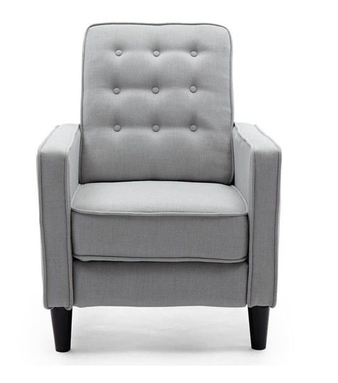 Kenton linen recliner chair - grey
