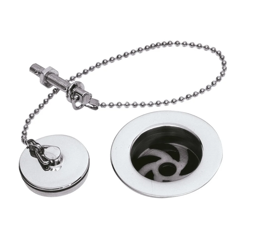 6cm Chain and Stopper Waste Bathroom Sink Drain